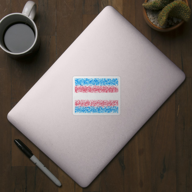 Trans Flag Painted Design by PurposelyDesigned